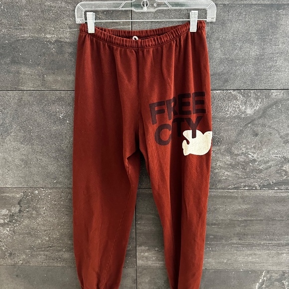 Free City Coffee Color Large Logo Pants Size XS - Picture 4 of 10